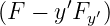 ′ ′
(F − y Fy )