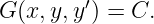         ′
G (x,y,y ) = C.
