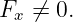 Fx ⁄= 0.
