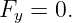 Fy = 0.
