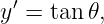 y′ = tan 𝜃,
