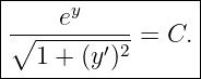 |----------------|
|    ey          |
|∘----------= C. |
---1-+-(y′)2-------
