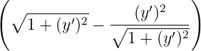 ( ∘ --------- ′2 )
1 + (y′)2 − ∘--(y-)-----
1 + (y′)2
