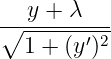 ∘--y +-λ---
  1 + (y′)2
