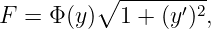           ∘ ------′2-
F  = Φ (y)  1 + (y) ,
