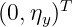 (0, ηy)T  