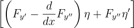[ (            )          ]
   F  ′ −-d-F ′′ η + F ′′η′
     y   dx  y         y