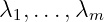 λ1,...,λm

