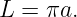 L = πa.
