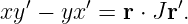   ′     ′        ′
xy − yx  = r ⋅ Jr .
