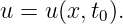 u = u(x,t0).
