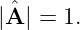 |Aˆ| = 1.

