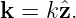 k = k ˆz.
