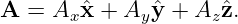 A  = A  ˆx + A  ˆy + A ˆz.
       x      y     z
