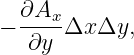   ∂Ax-
−  ∂y Δx Δy,

