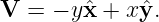 V  = − yˆx + xˆy.

