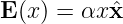 E(x ) = αx ˆx
