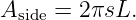 Aside = 2πsL.
