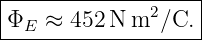 |------------------|
|             2    |
-ΦE-≈--452N-m--∕C.--
