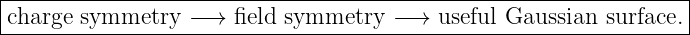 |-----------------------------------------------------------------|
charge-symmetry---−→--field-symmetry--−-→-useful-Gaussian--surface.-|
