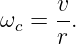      v-
ωc = r .

