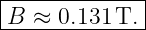B--≈-0.131-T.|
--------------
