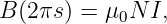 B(2πs ) = μ0N I,
