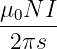 μ0N--I
 2πs