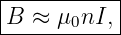 |----------|
B--≈-μ0nI,--
