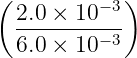 (           )
  2.0 ×-10−3-
  6.0 × 10−3