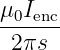 μ0Ienc
2πs