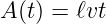 A(t) = ℓvt

