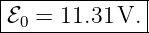 |-------------|
ℰ0 = 11.31 V. |
---------------
