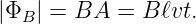 |ΦB | = BA =  B ℓvt.
