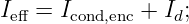 Ieff = Icond,enc + Id;
