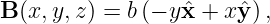 B(x, y,z) = b(− yˆx + xˆy ),

