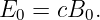 E0 = cB0.

