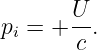 p =  + U-.
 i     c
