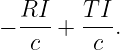 − RI-+  TI-.
   c     c
