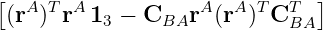 [  A T  A           A  A T  T  ]
 (r  ) r 13 − CBAr   (r )  CBA