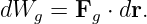 dWg  =  Fg ⋅ dr.
