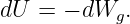 dU  = − dWg.
