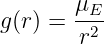        μE-
g(r) = r2
