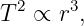 T2 ∝ r3,
