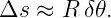 Δs  ≈ R δ𝜃.
