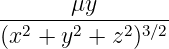 -------μy--------
(x2 + y2 + z2)3∕2