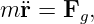 m ¨r = Fg,
