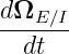 dΩ
---E∕I-
  dt