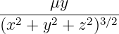        μy
--2----2----23∕2-
(x +  y + z )