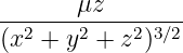 -------μz--------
(x2 + y2 + z2)3∕2